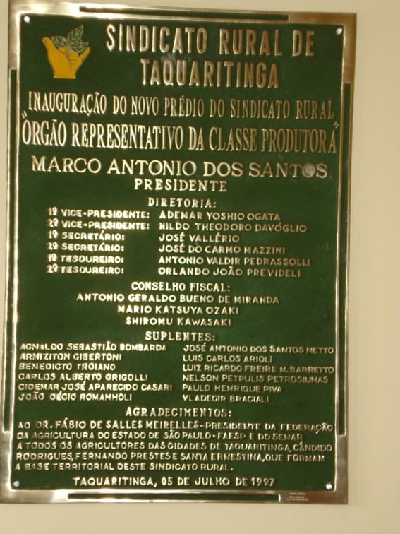 Placa de Bronze Fundido